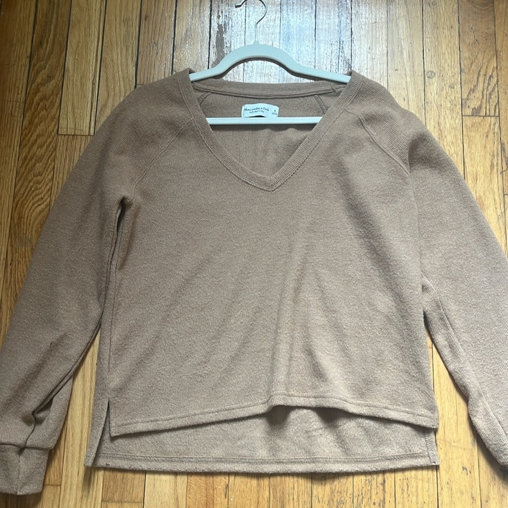 Abercrombie & Fitch brown v-neck sweater